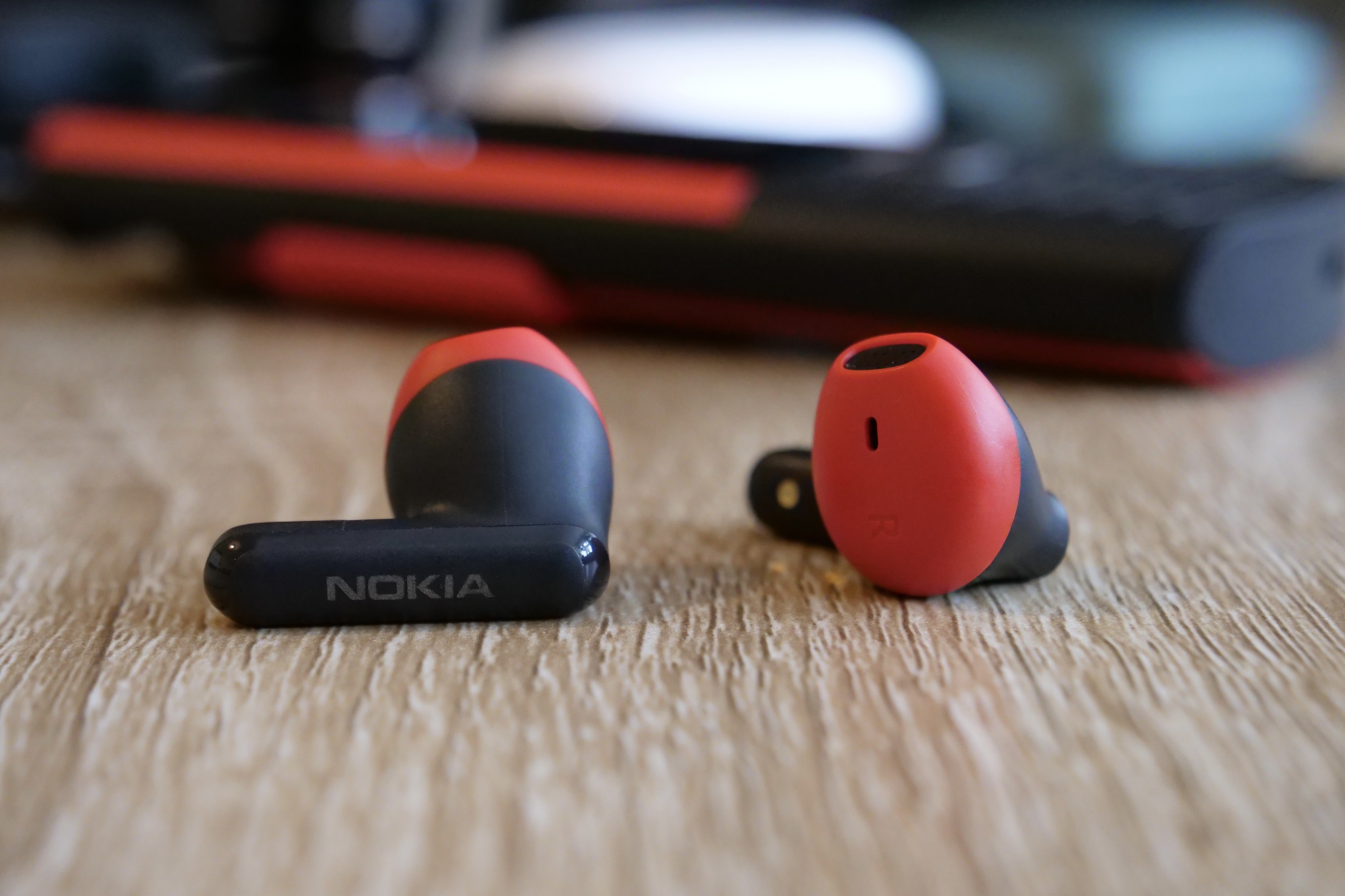 The Nokia 5710 XpressAudio's earbuds.
