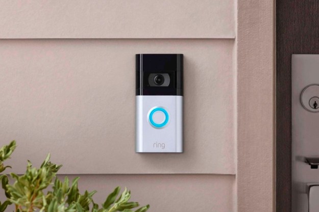 A Ring Video Doorbell 4 mounted near a home's front door.