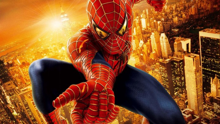 Spider-Man preparing to fire a web in Spider-Man 2 promo art.
