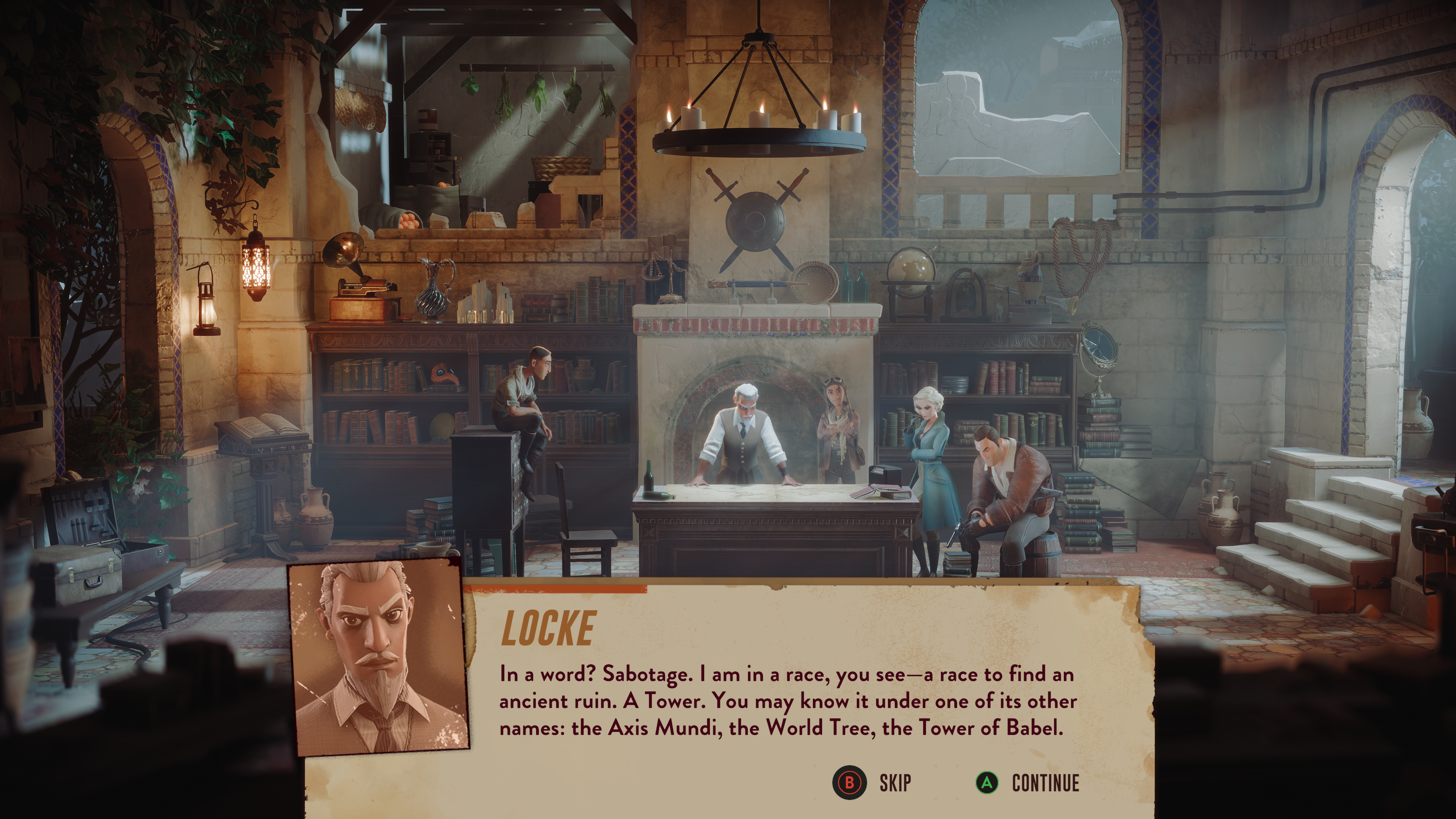 Um personagem chamado Locke informa espiões na Liga dos Acendedores de Lâmpadas.