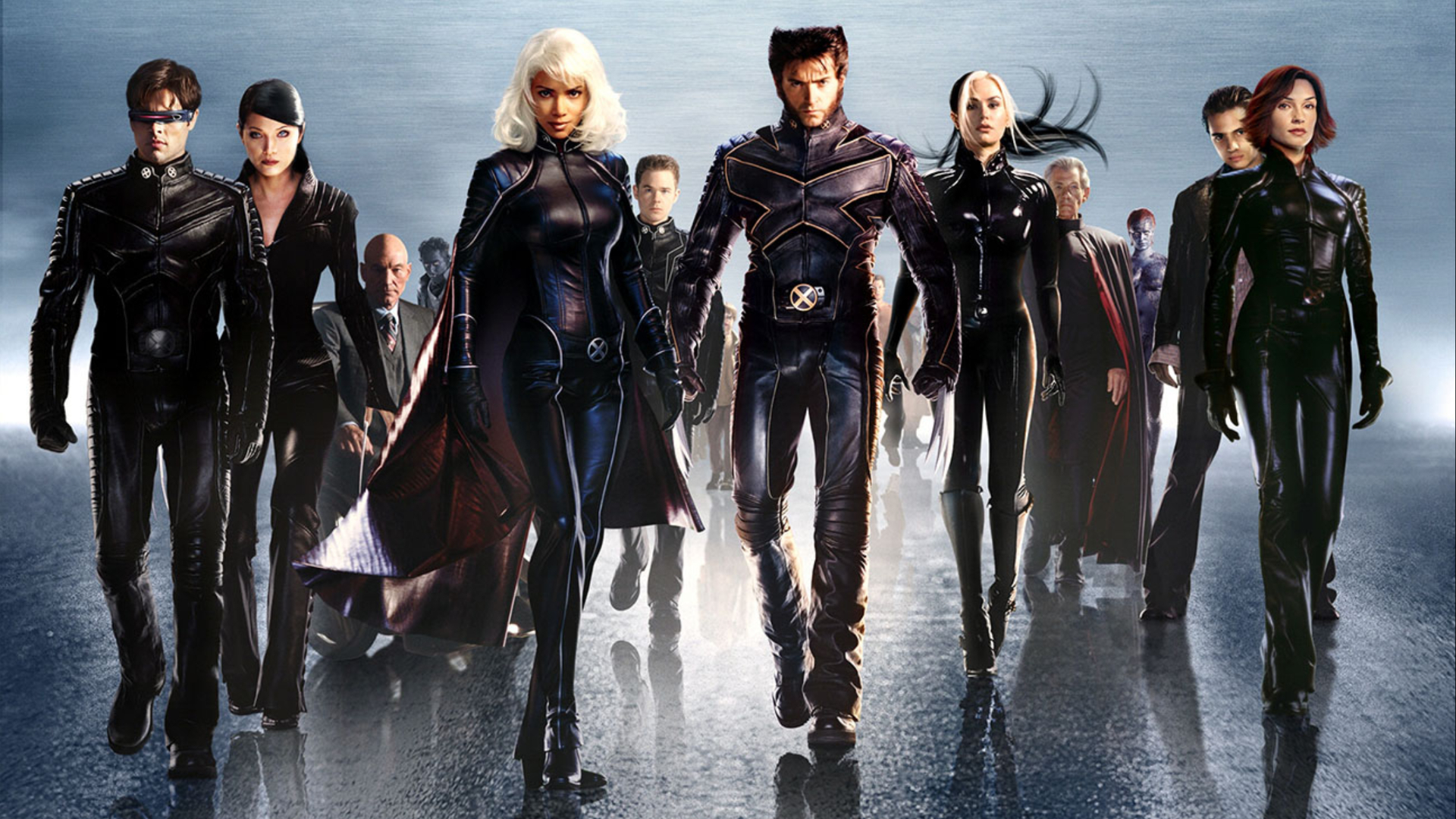 Os vários membros dos X-Men fantasiados.