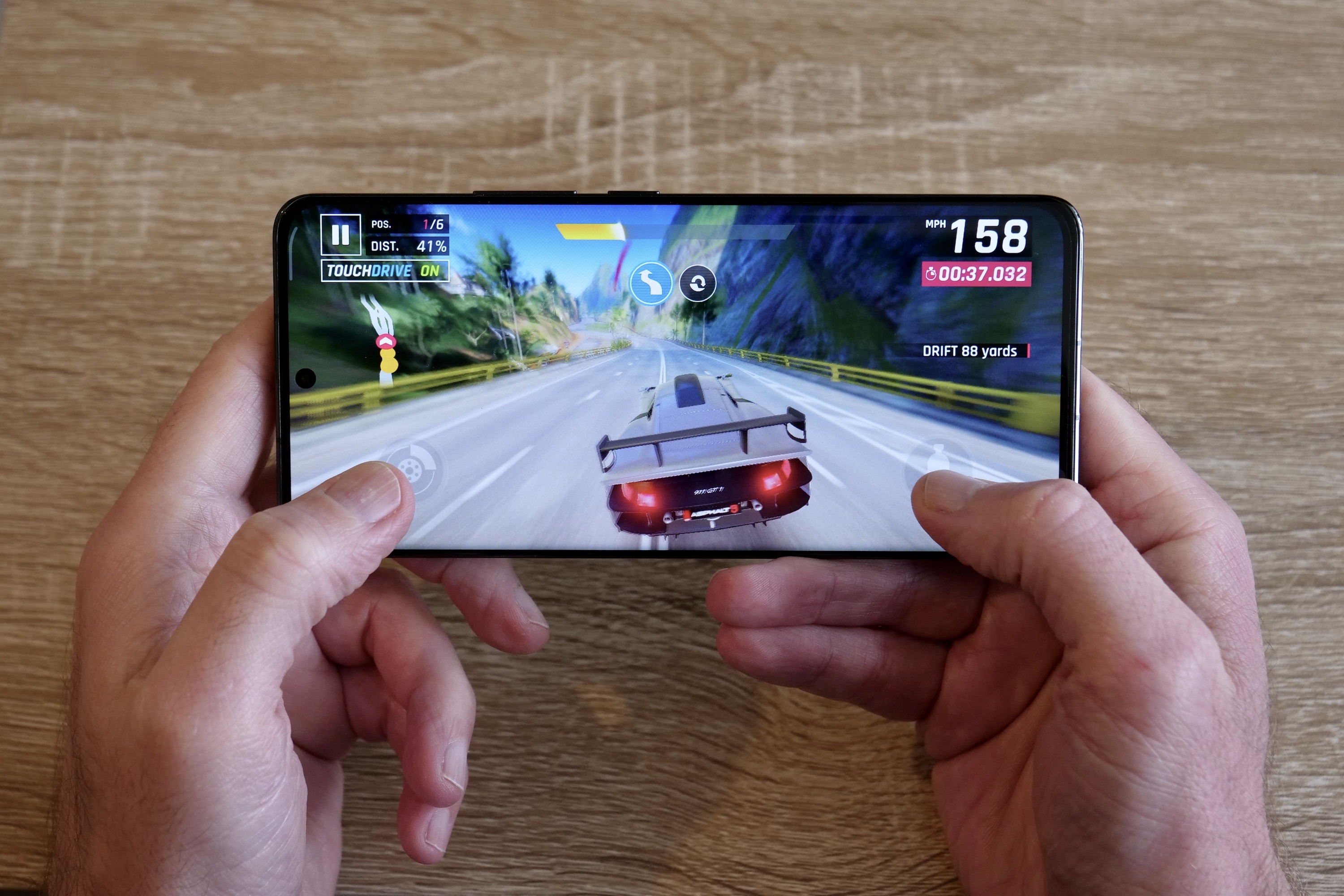 Playing Asphalt 9: Legends on the Xiaomi 13 Pro.