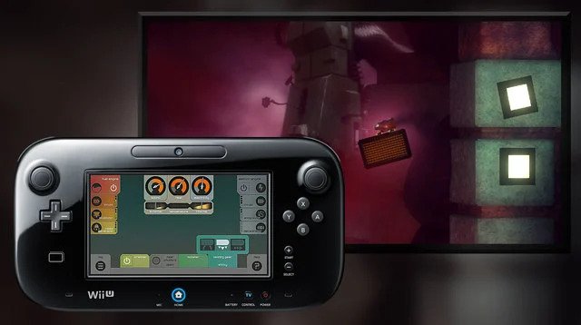 Affordable space adventures are shown on the Wii U gamepad and TV.