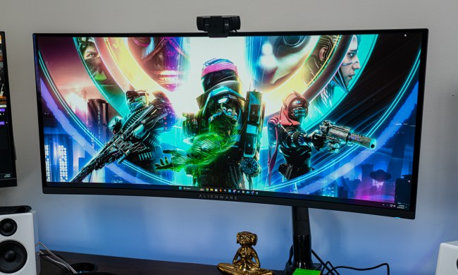 Desktop background on the Alienware 34 QD-OLED.