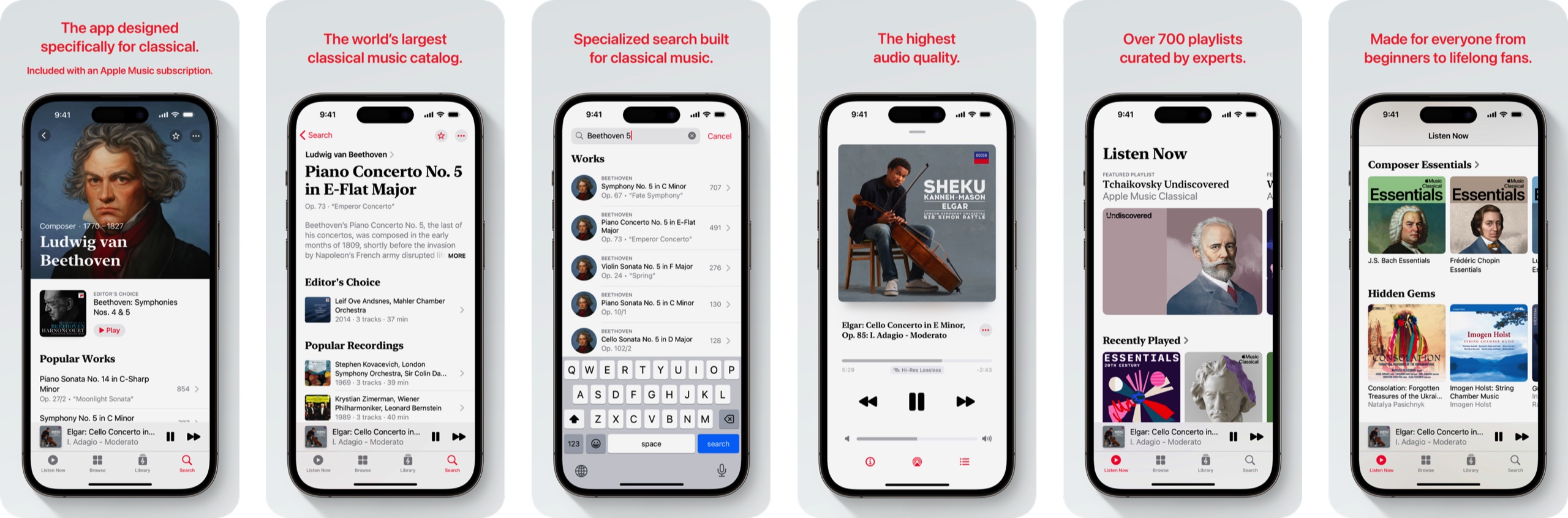 Capturas de tela do aplicativo Apple Music em um dispositivo iOS.