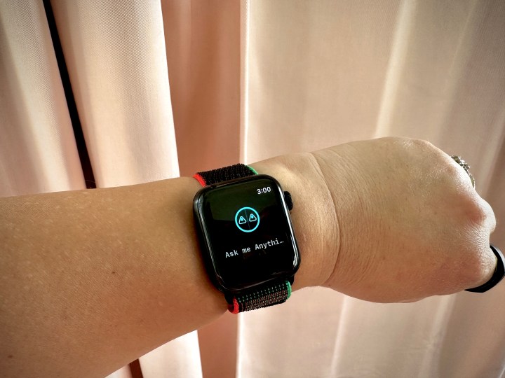 ChatGPT app on an Apple Watch