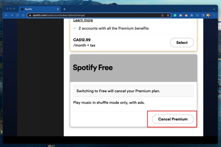 نحوه لغو Spotify Premium - Spotify Free.