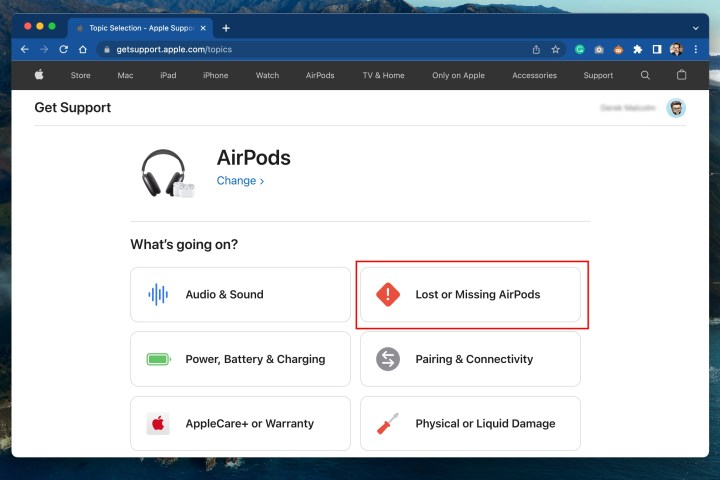 Steps for how to replace lost or missing AirPods. 