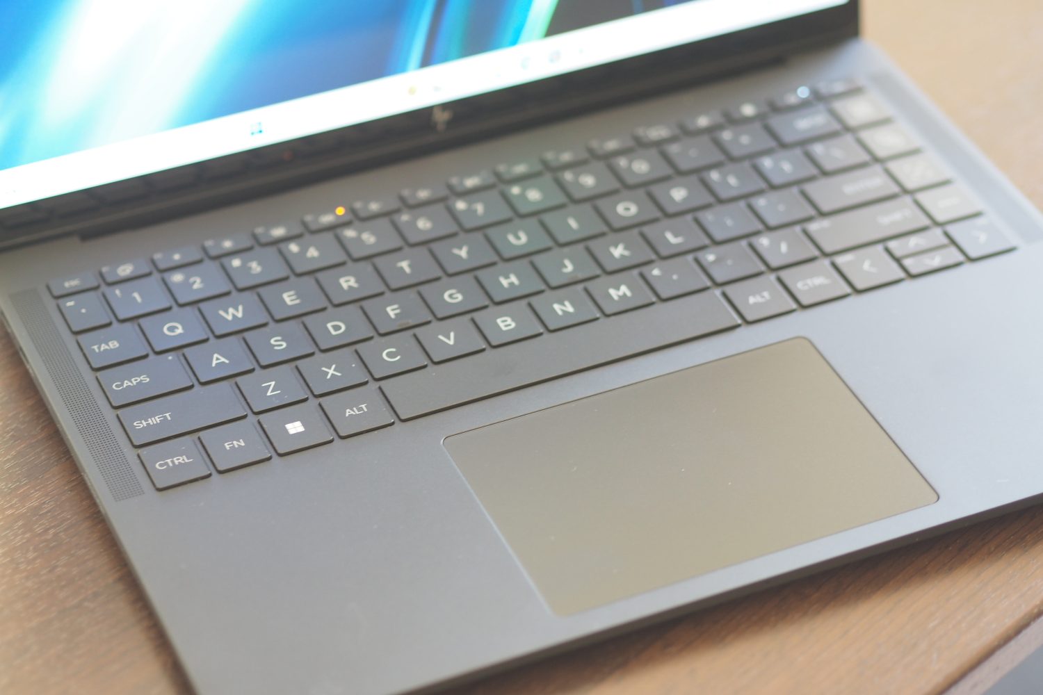 HP Dragonfly Pro keyboard and touchpad.