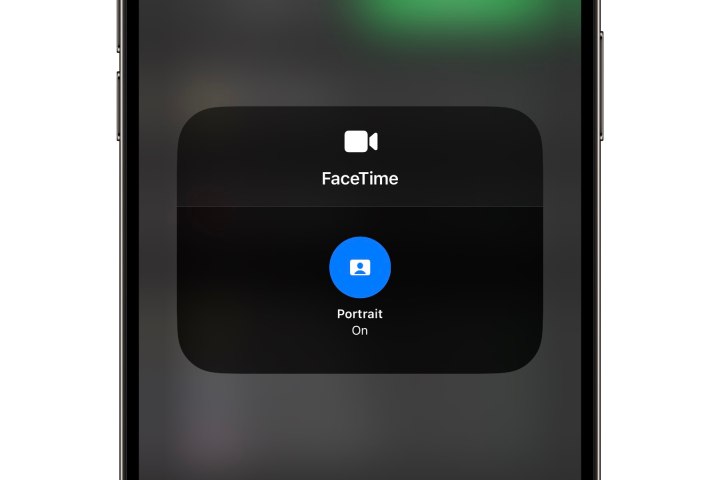Enable portrait mode for FaceTime on iPhone 14 Pro Max.