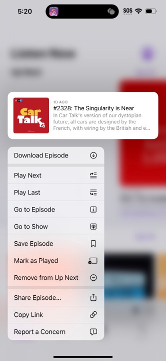 App Apple Podcast in iOS 16.4.
