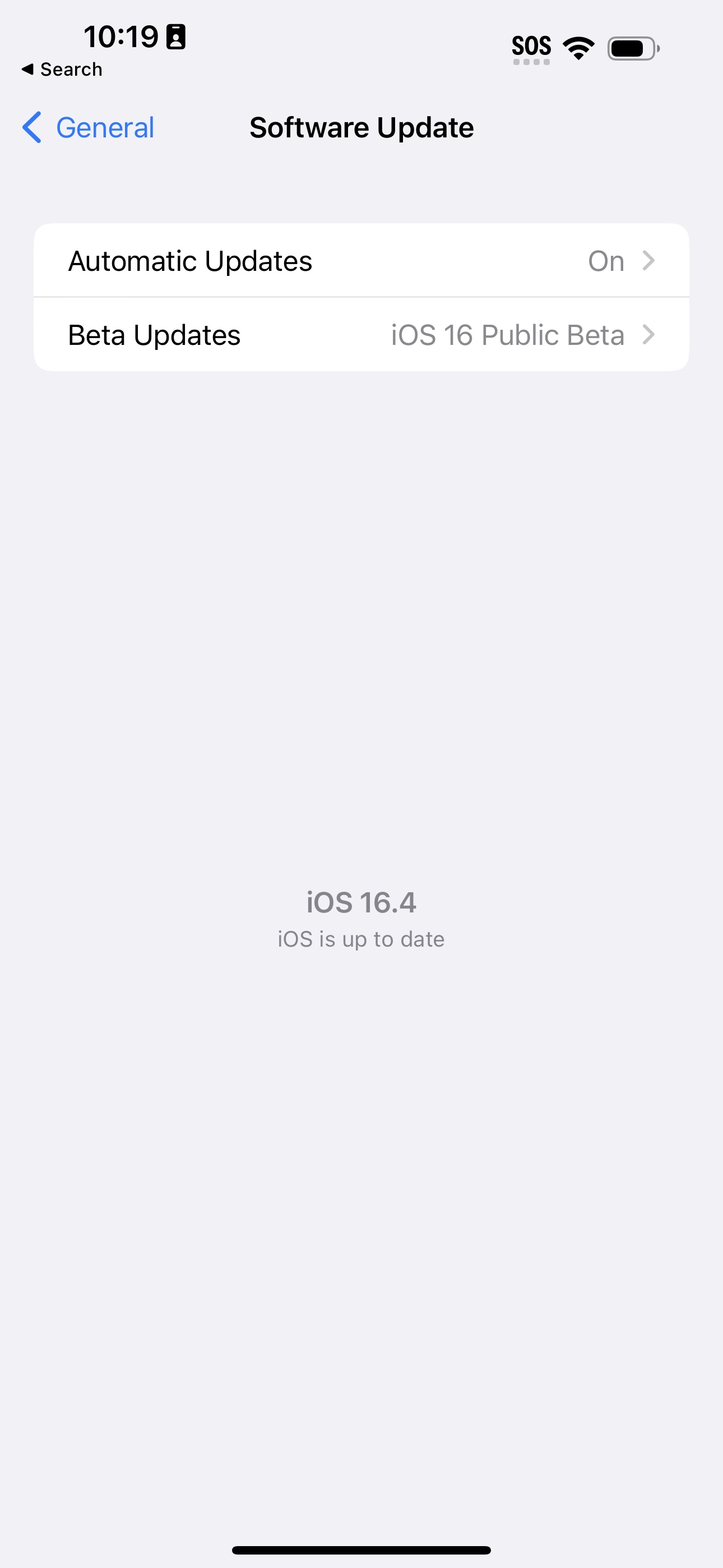 Beta atualiza a página de configurações no iOS 16.4.