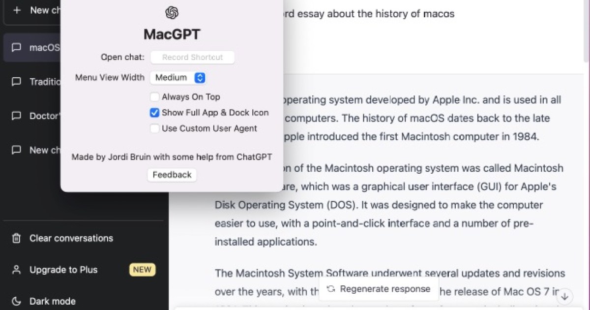 MacGPT: how to use ChatGPT on your Mac