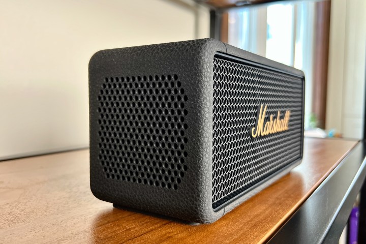 One of the side-firing drivers of the Marshall Middleton Bluetooth speaker. 