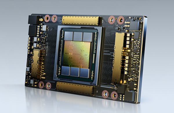 Nvidia's A100 data center GPU.