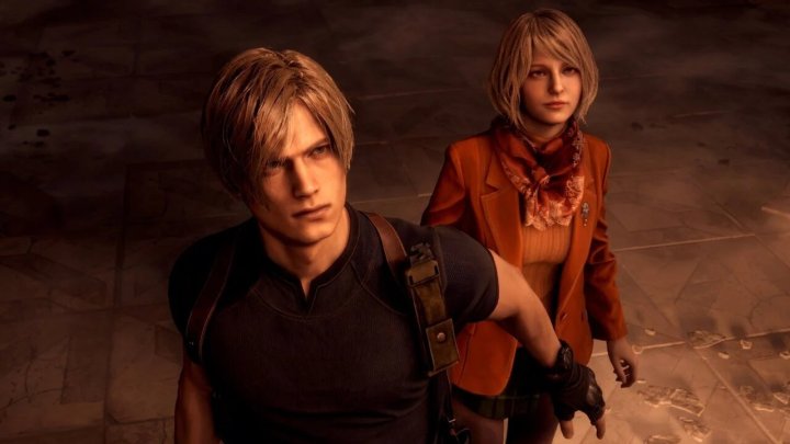 Leon e Ashley nel remake di Resident Evil 4.