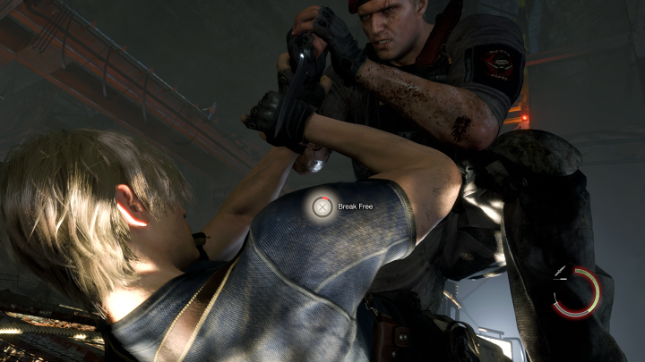 Leon fights Jack Krauser in the Resident Evil 4 remake.