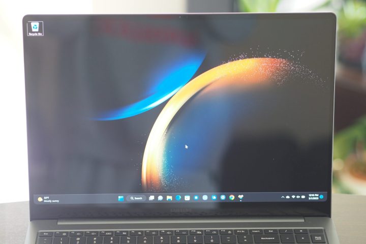 Samsung Galaxy Book3 Ultra front view showing display.