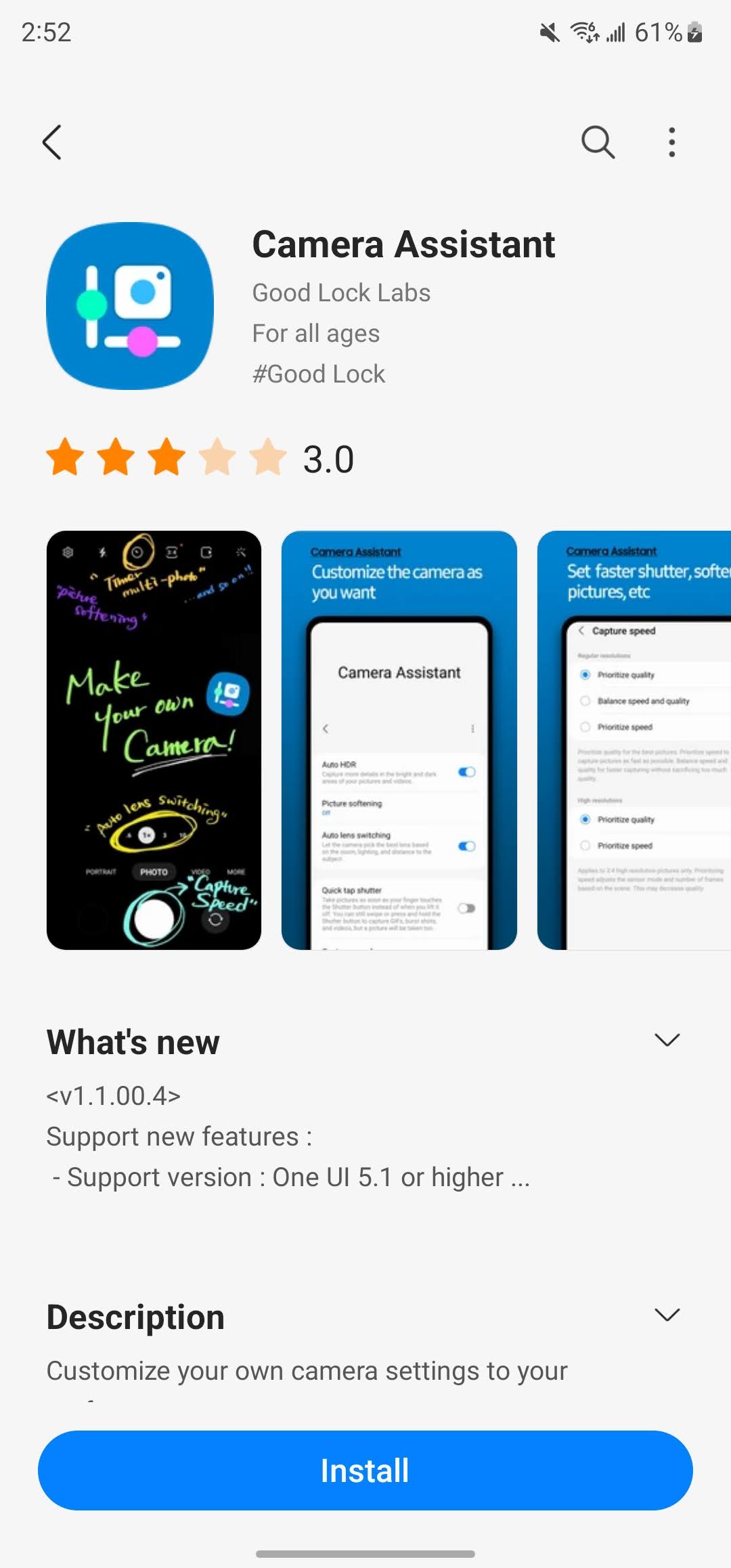 Captura de tela da Galaxy App Store no S23 Ultra.