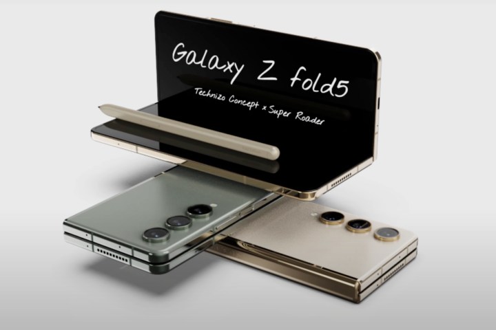 Rendu conceptuel du Samsung Galaxy Z Fold 5.