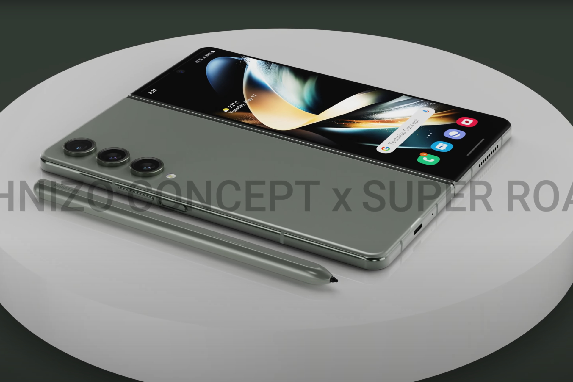 Concept render of the Samsung Galaxy Z Fold 5.