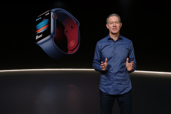Apple's Jeff Williams introduced a new Apple Watch at an event in September 2020.