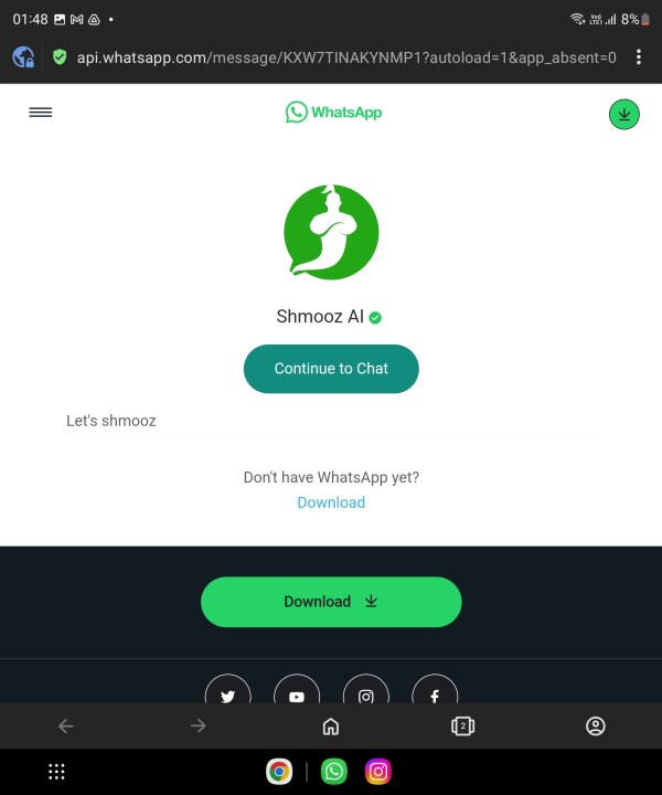 Shmooz AI WhatsApp bot