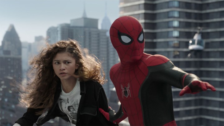 Zendaya e Tom Holland em Homem-Aranha: No Way Home.