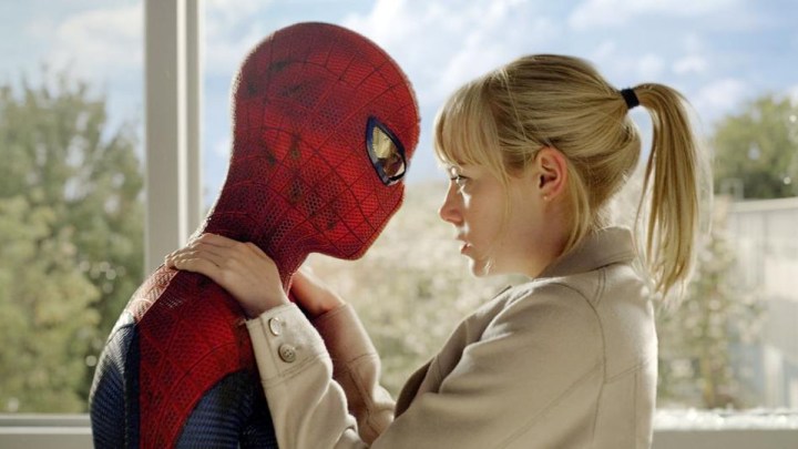 Andrew Garfield and Emma Stone in The Amazing Spider-Man.