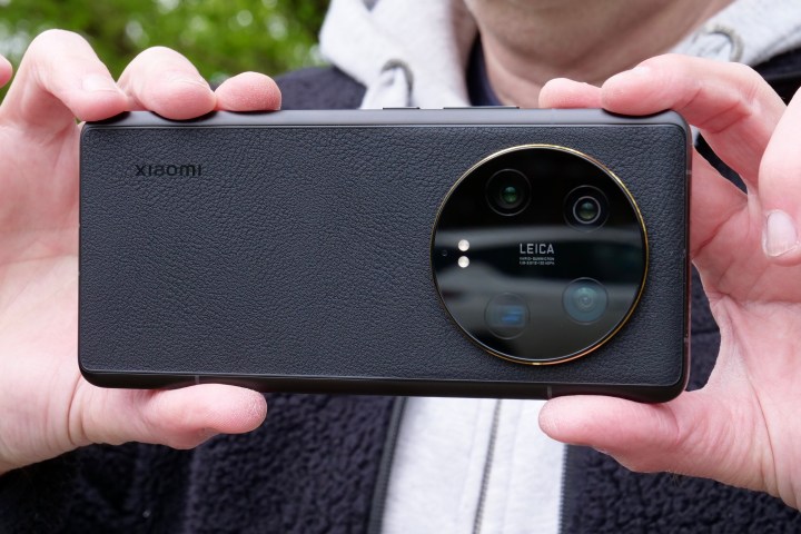 The Xiaomi 13 Ultra held like a camera.