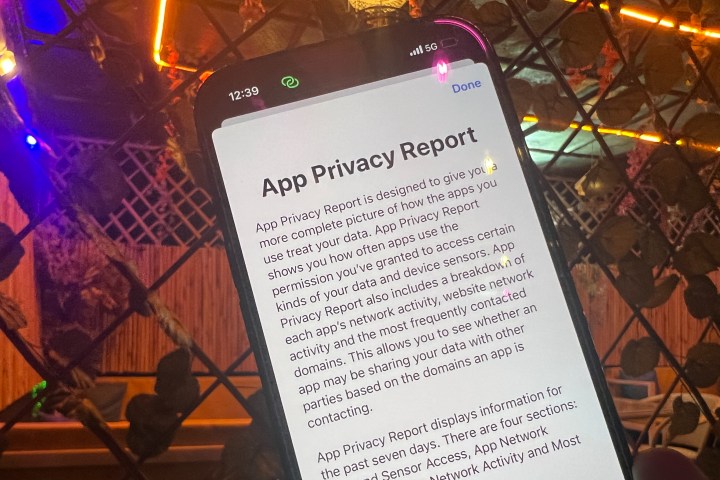 iPhone app privacy report
