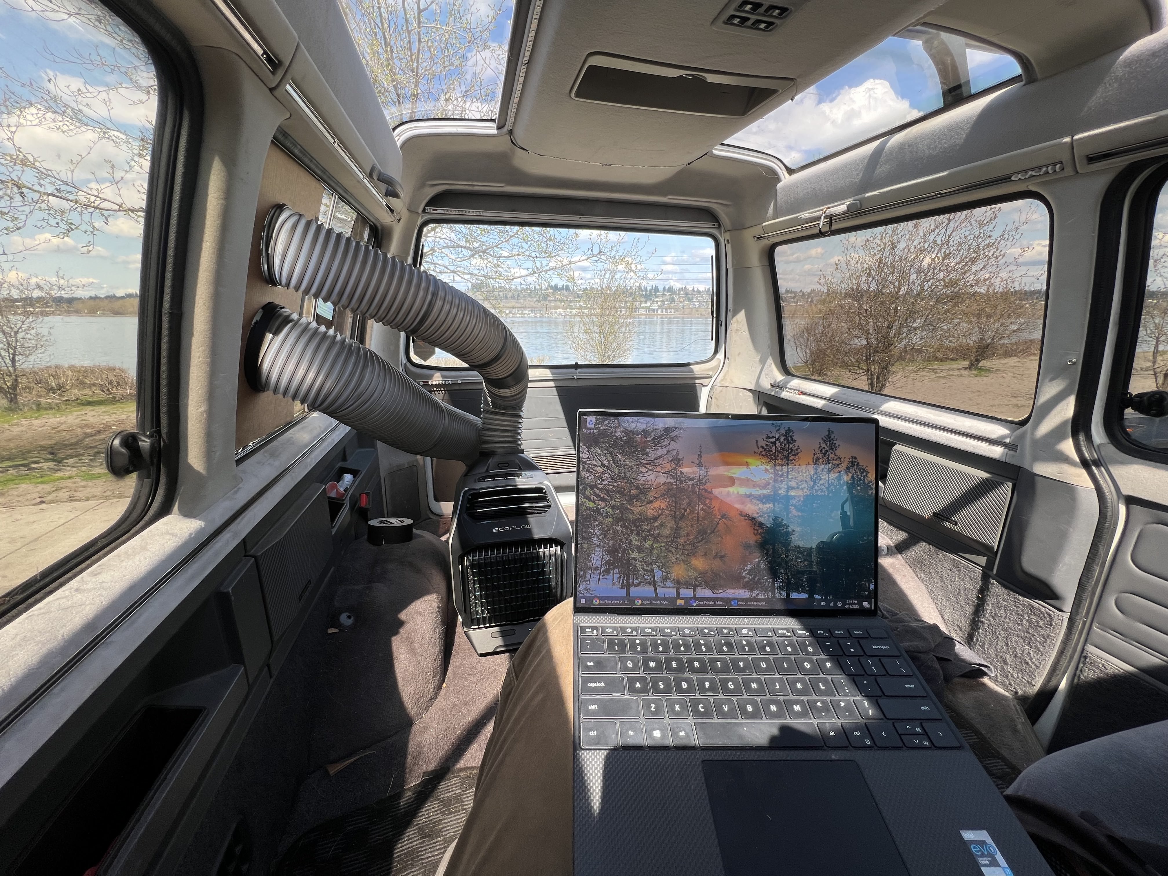 Turning a van into an office with the EcoFlow Wave 2 | Digital Trends