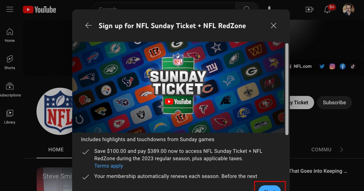 nfl sunday ticket student requirements