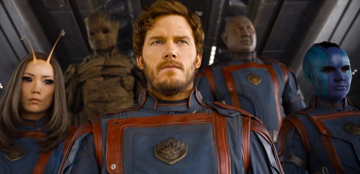 Star Lord leading the Guardians.