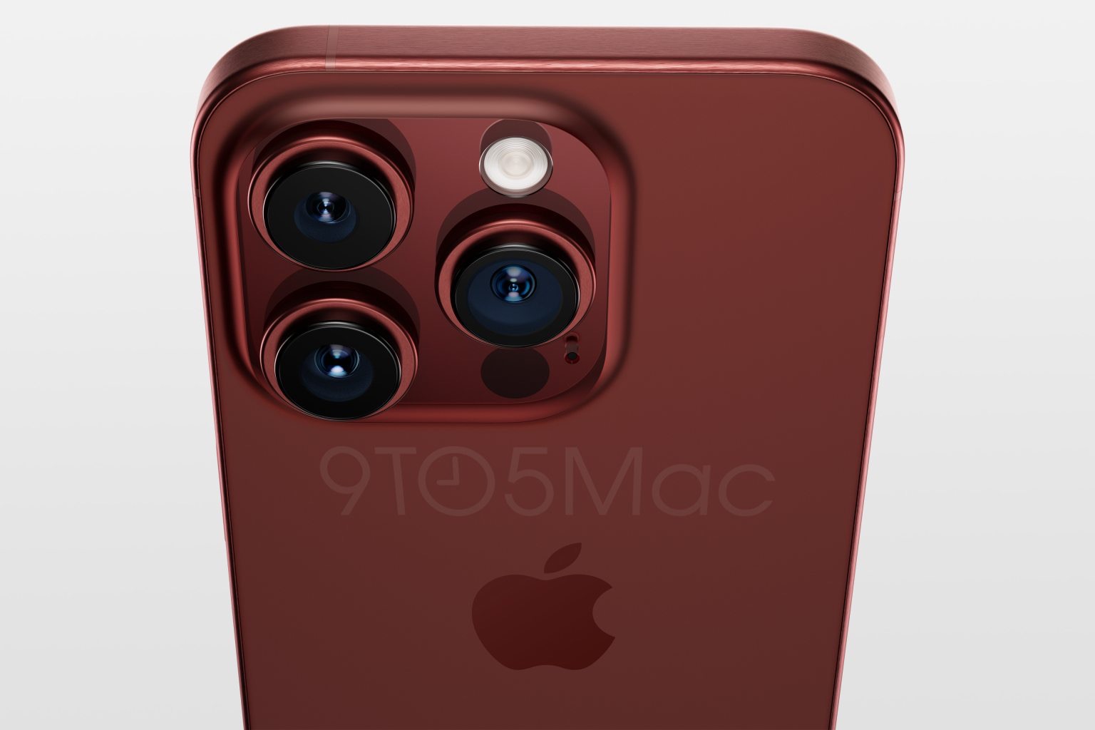 iPhone 15 Pro em vermelho.