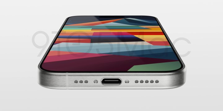 iPhone 15 Pro render showing USB-C