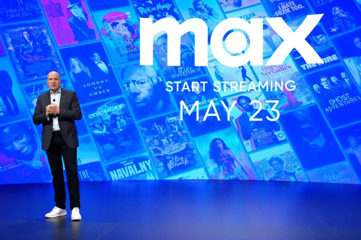 Warner Bros. Discovery executive JB Perrette on stage at the Max launch event.