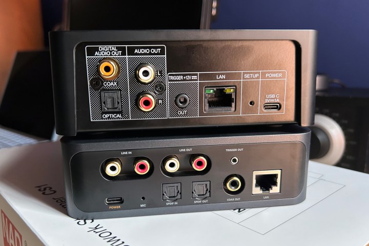 NAD CS1 Endpoint Network Streamer (top) and Wiim Pro.
