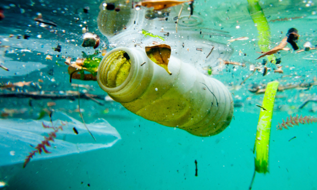 plastic waste in the ocean