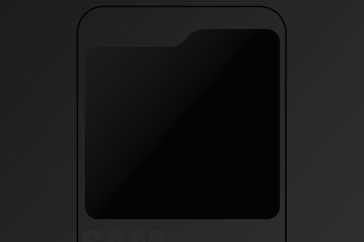 تصویری مفهومی از پوشش صفحه نمایش Galaxy Z Flip 5.