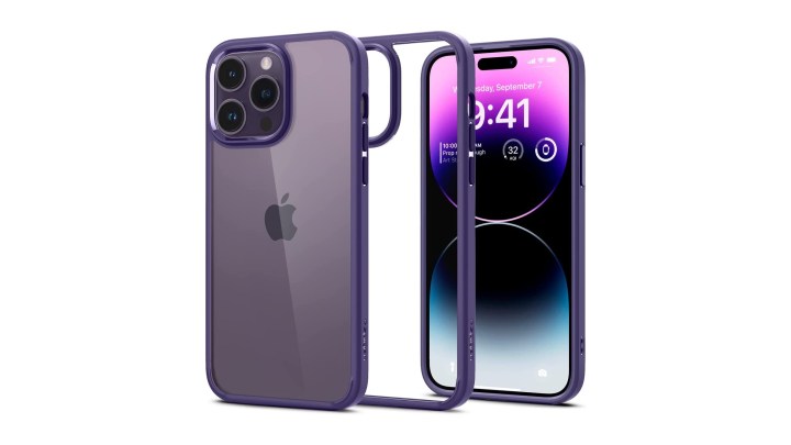 Spigen Ultra Hybrid purple bumper for iPhone 14 Pro