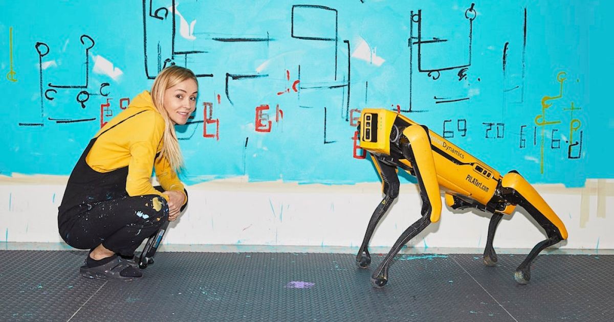 Spot, the robot from Boston Dynamics, set to create artwork for exhibition through painting.
