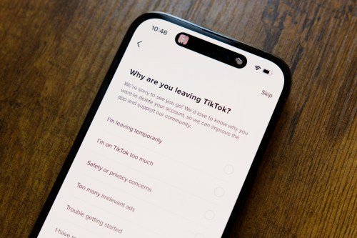 The TikTok app on an iPhone, showing the page for deleting your TikTok account.