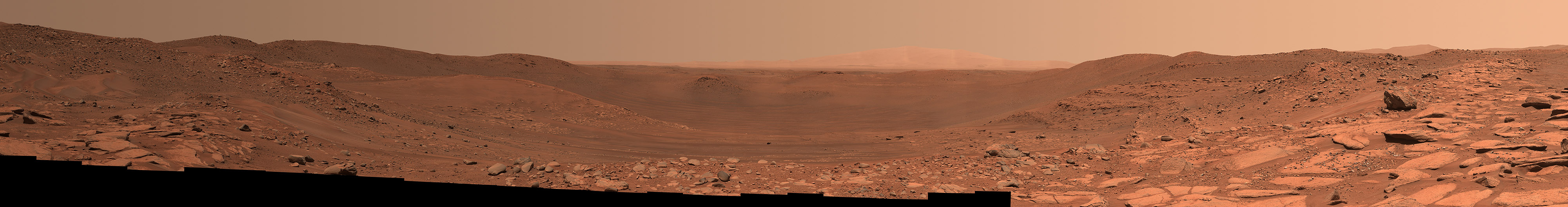 As 152 imagens que compõem este mosaico da Cratera Belva foram tiradas pelo instrumento Mastcam-Z a bordo do rover Perseverance Mars da NASA em 22 de abril de 2023, o 772º dia marciano, ou sol, da missão.  Belva é uma cratera de impacto de 0,6 milhas (0,9 quilômetros de largura) dentro da muito maior Cratera Jezero.