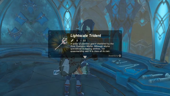 Link getting the Lightningscale Trident.