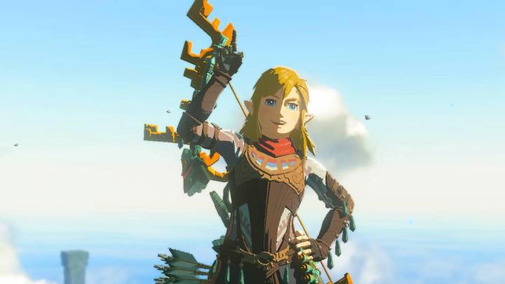 Link wearing the Glide Set. in Tears of the Kingdom.