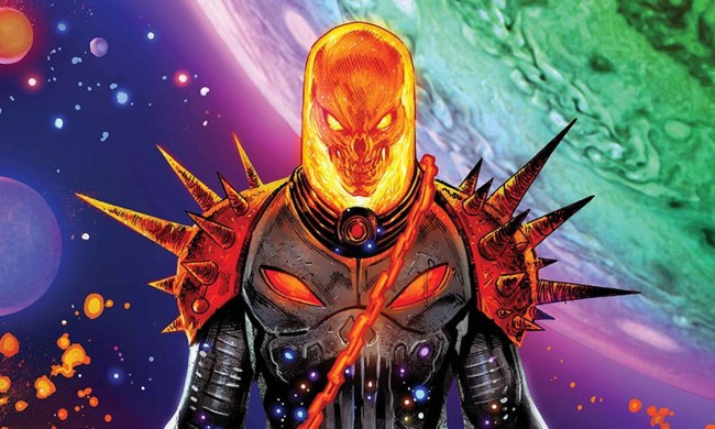 Frank Castle is Cosmic Ghost Rider in this cover from Marvel.
