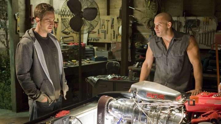 Paul Walker and Vin Diesel in Fast & Furious.