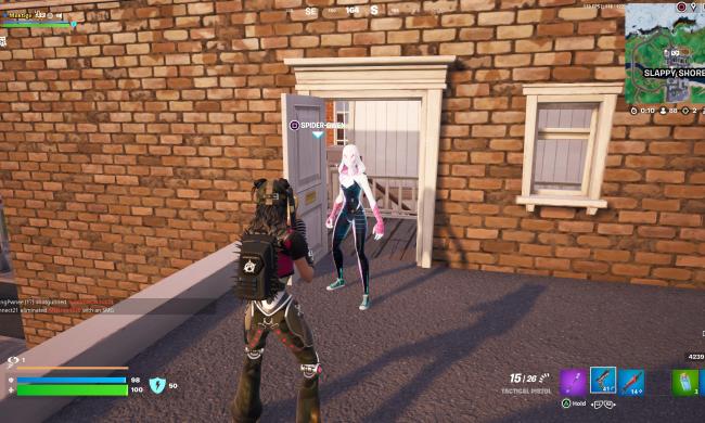 Fortnite character speaks with Gwen