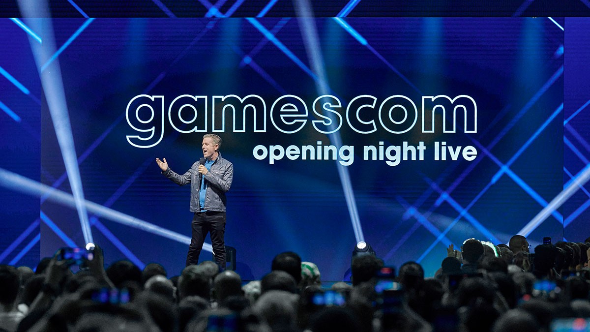 Geoff Keighley hospedando Gamescom Opening Night Live.
